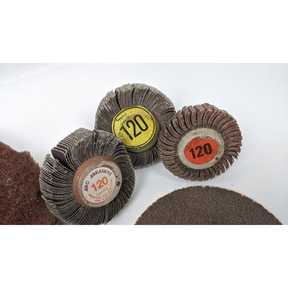 Sanding Wheels Grinding Wheels Vintage Large Mixed Lot Mixed Brands - Picture 2 of 8